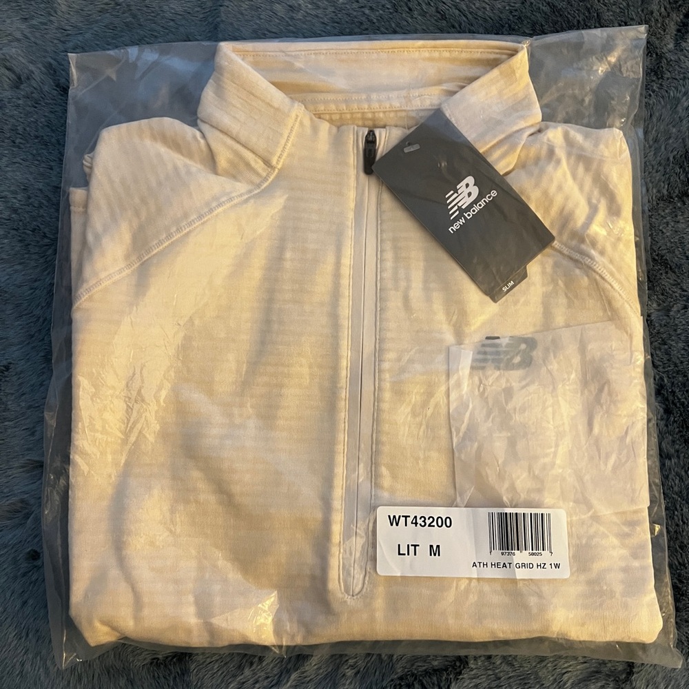 New Balance Cream Half-Zip Pullover